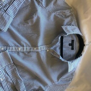 Banana republic, blue striped button down